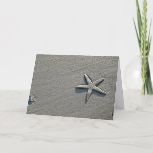 Zeesterren Zand Strandfoto Kaart (Voorkant)