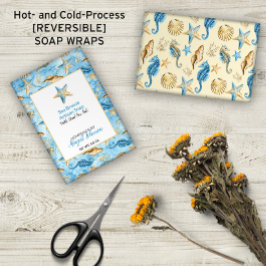 🐚 Zeesterren Zeeschelpen Ivoor & Blauwe Zeep Wrap