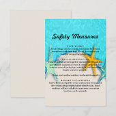 zeesterren zomer strand veiligheidsmaatregelen informatiekaartje (Voorkant / Achterkant)