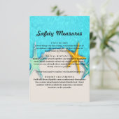 zeesterren zomer strand veiligheidsmaatregelen informatiekaartje (Staand voorkant)