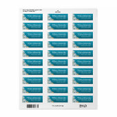 Zeesterrennetten strand | azuurblauw etiket (Full Sheet)