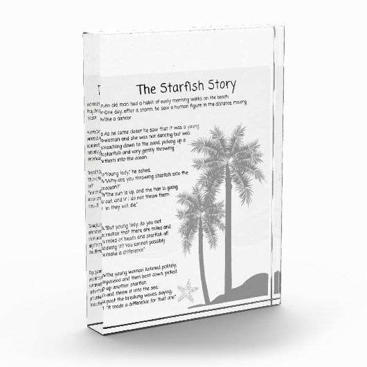 Zeesterrenverhaal, zeesterren gooier, zeesterren g fotoblokken (Links)