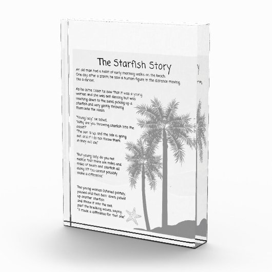 Zeesterrenverhaal, zeesterren gooier, zeesterren g fotoblokken (Rechts)