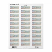 Zeesterretje Kerst Retouradres Strand Leven Label (Full Sheet)