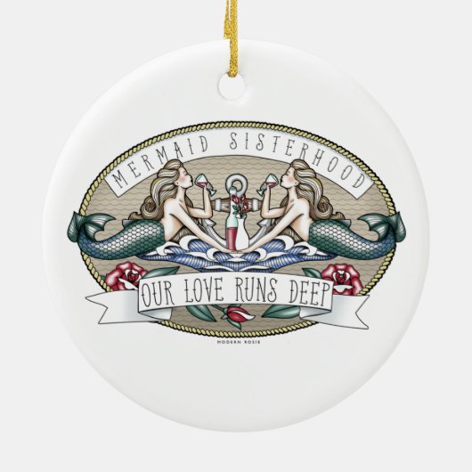 Zeesterschap — zeebodem met thema keramisch ornament (Achterkant)