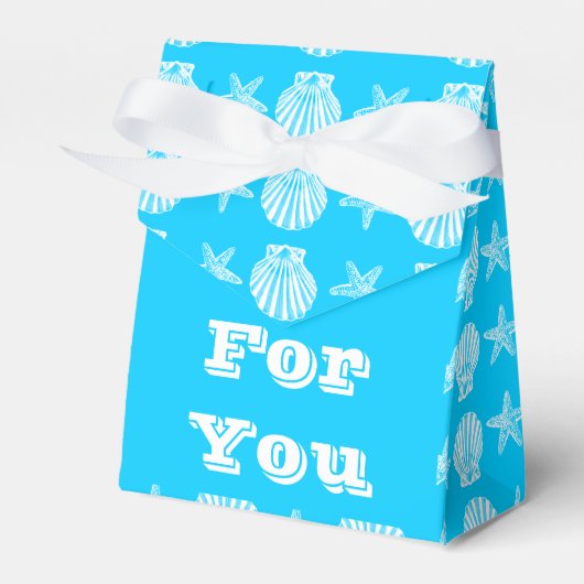 Zeesterschelp strandschelpen bedankdoosjes (Voorkant Zijde)