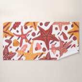 Zeesterschelpen: Scandinavisch Zee Badhanddoek (Badhanddoek)