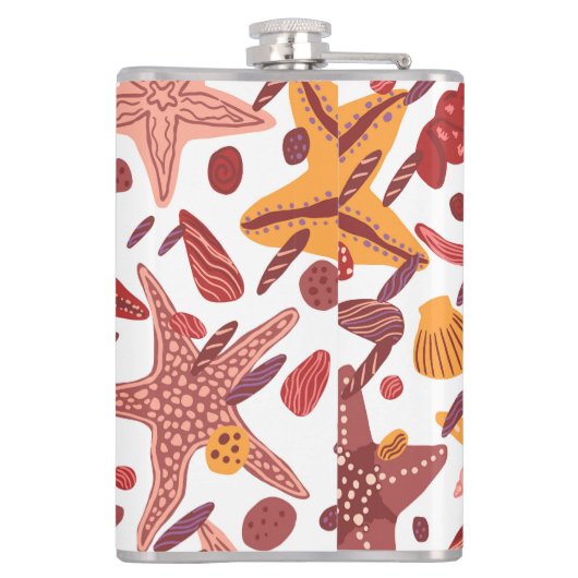 Zeesterschelpen: Scandinavisch Zee Heupfles (Achterkant)