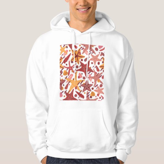 Zeesterschelpen: Scandinavisch Zee Hoodie (Voorkant)