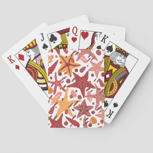 Zeesterschelpen: Scandinavisch Zee Pokerkaarten (Achterkant)