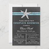 zeesterstrand van het karton Koestesdouche Invite Kaart (Voorkant)