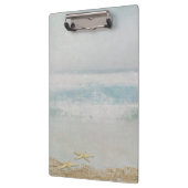 zeestervis op waterverf op het strand klembord (Links)