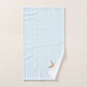 Zeestervis schilderij blauwe streep badhanddoek se bad handdoek (Handdoek)