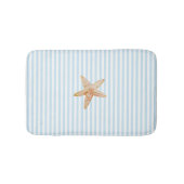 Zeestervis schilderij blauwe streep oceaan strand badmat (Voorkant)