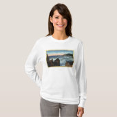 Zeestralen en kanonstrand, Oregon T-shirt (Voorkant volledig)