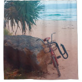 Zeestralen, zomervaarder, surfer douchegordijn (Voorkant)