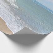 Zeestrand en golven cadeaupapier (Hoek)