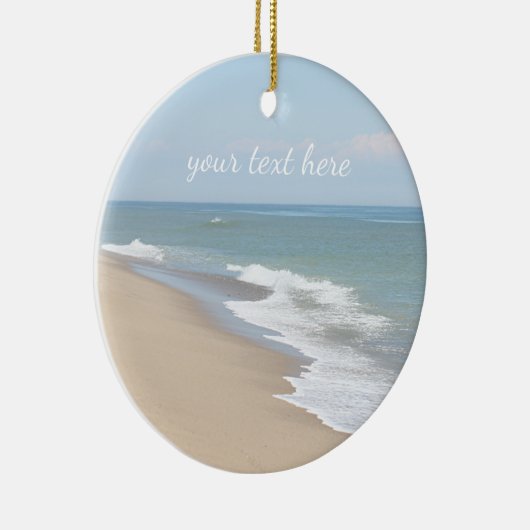 Zeestrand en golven keramisch ornament (Rechts)