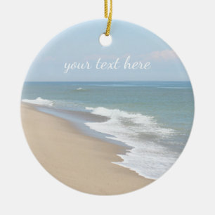 Zeestrand en golven keramisch ornament