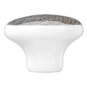 Zeestrand en ingeweven omheining keramische knop (Zijkant)