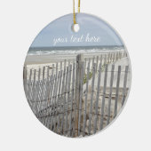 Zeestrand en strand keramisch ornament (Links)