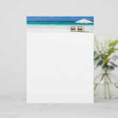 Zeestrand Gepersonaliseerd Briefhoofd (Staand voorkant)