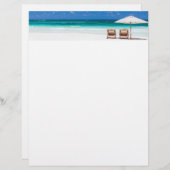 Zeestrand Gepersonaliseerd Briefhoofd (Voorkant / Achterkant)