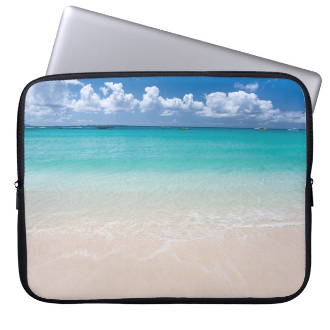 Zeestrand Laptop Sleeve (Voorkant)