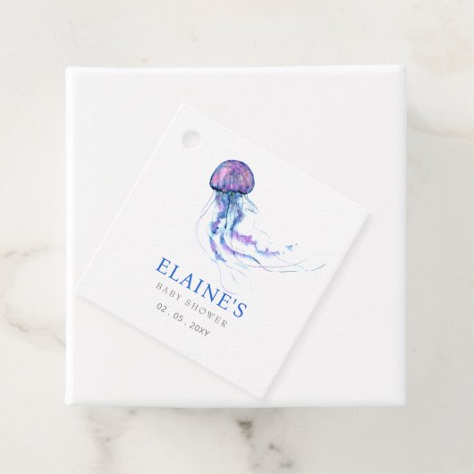 Zeestrand onder het Baby shower van de Zee Bedankjes Labels (In situ)