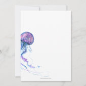 Zeestrand onder het Baby shower van de Zee Bedankkaart (Achterkant)