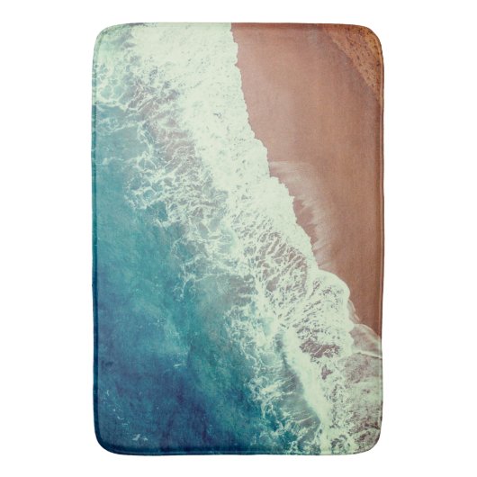 Zeestrand op zee en zomerzee badmat (Voorkant Verticaal)