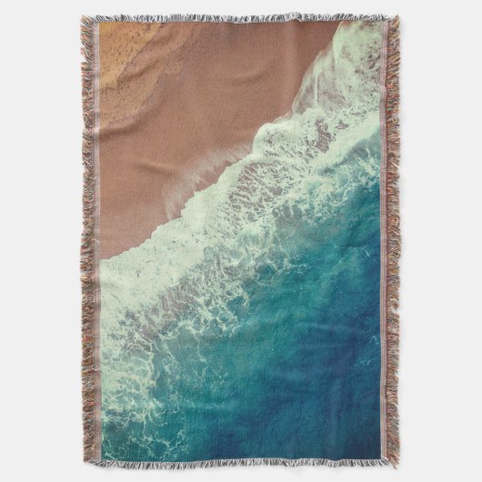 Zeestrand op zee en zomerzee deken (Voorkant Verticaal)