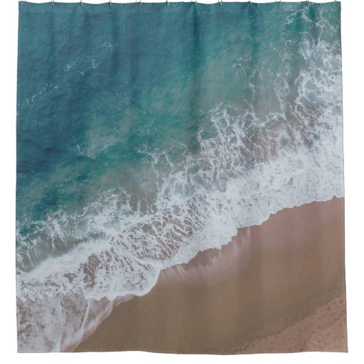 Zeestrand op zee en zomerzee douchegordijn (Voorkant)