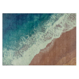 Zeestrand op zee en zomerzee snijplank