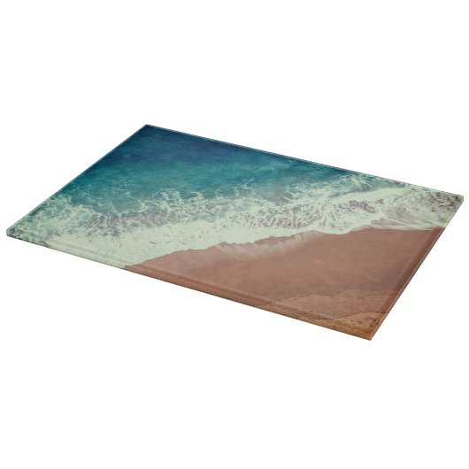 Zeestrand op zee en zomerzee snijplank (Hoek)