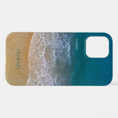 Zeestrand op zee, gepersonaliseerd iPhone hoesje (Achterkant horizontaal)