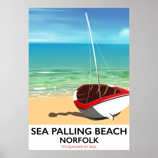 Zeestrand Palling Norfolk strand poster (Voorkant)
