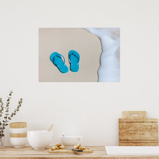 Zeestrand Poster (Keuken)