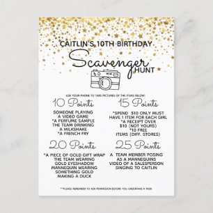 Zeestrand scavenger jacht aankondigingskaart