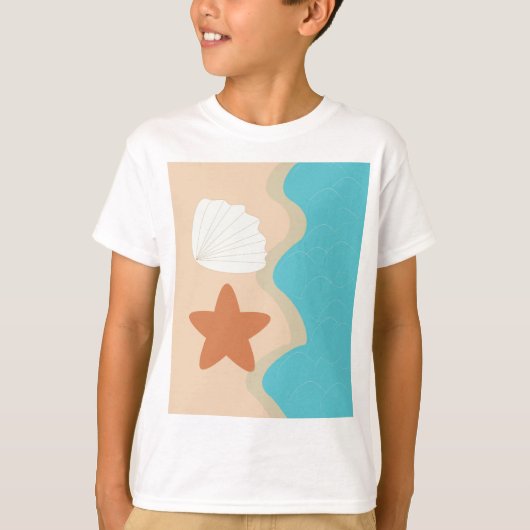 Zeestrand T-shirt (Voorkant)