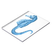 Zeestrand van de blauwe zee aan de kust van de zee notitieboek (Linkerzijde)