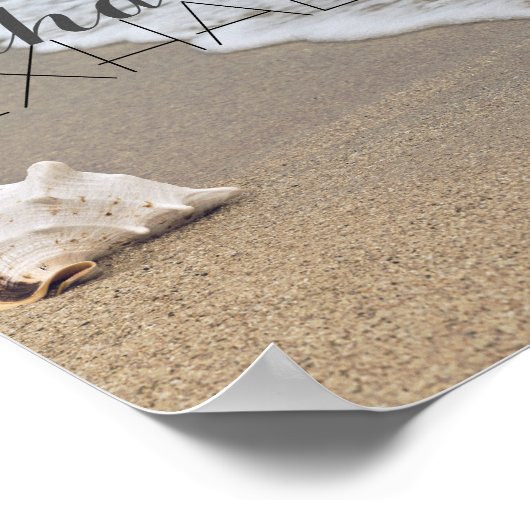 zeestrandfoto van de poster van de inktvis (Hoek)