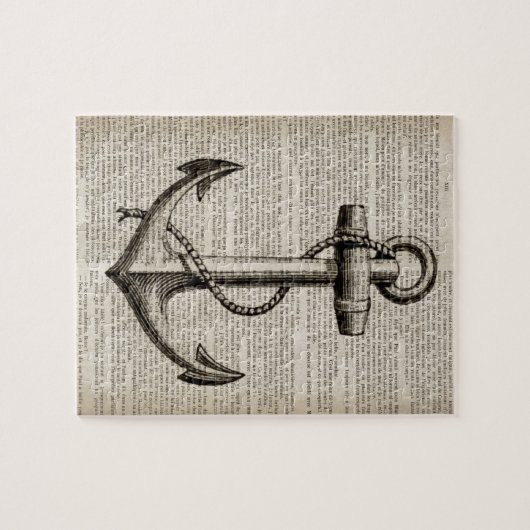 zeestrandzeezeilster of  nautisch anker legpuzzel (Horizontaal)