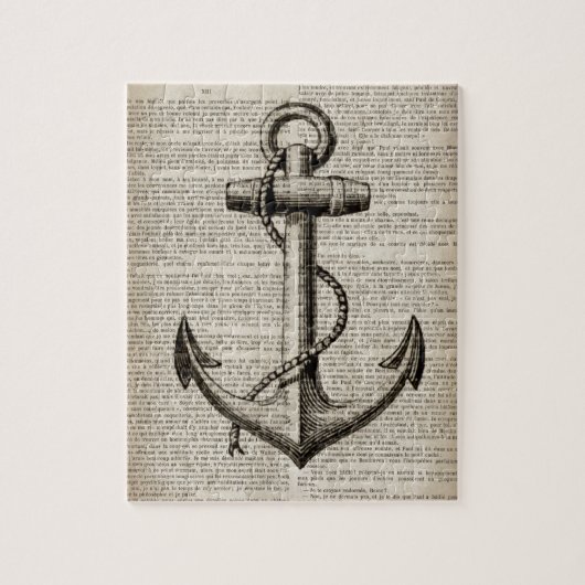 zeestrandzeezeilster of  nautisch anker legpuzzel (Verticaal)