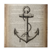 zeestrandzeezeilster of nautisch anker tegeltje (Voorkant)