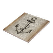 zeestrandzeezeilster of nautisch anker tegeltje (Zijkant)