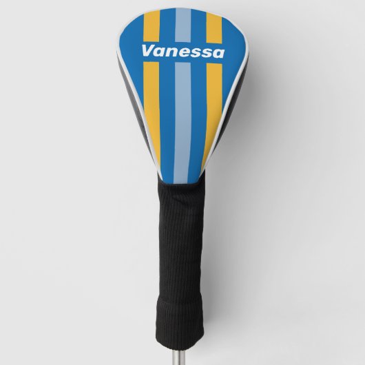 Zeestrook met naam golfheadcover (Voorkant)