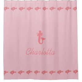 Zeesymbolen voor zeefroos en visroze douchegordijn