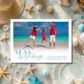 Zeetjes en Groeten Oceaan Strand Kerstkaart