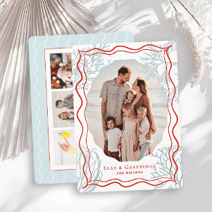 Zeetjes & Groeten Koraal 4 Foto Kerstmis Feestdagenkaart
